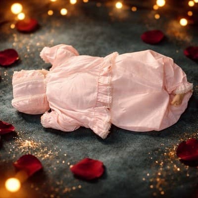Vintage Porcelain Sleeping Baby Infant Girl Doll- Cloth Body 20 inches Tall - Thumbnail 6