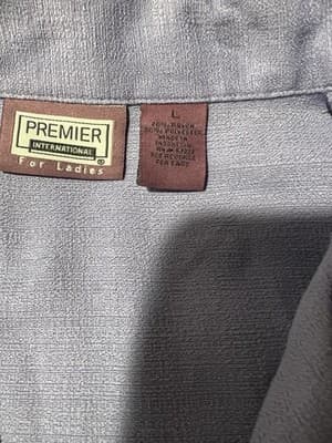 Premier International Women's Top Size Large Lilac Purple Short Sleeve - Thumbnail 5
