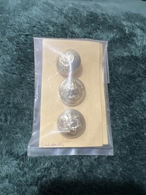 A set of three collectible British military uniform buttons. Set Of 3 Buttons.