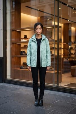 Explore Jacket Medium Size, Color: Teal DWR Travel Windbreaker UPF 50 Vented. - Thumbnail 3