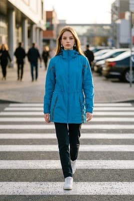 Columbia Women's Modern lightweight hooded windbreaker jacket in teal blue SizeM - Thumbnail 3
