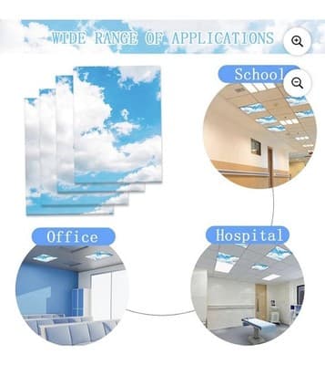 Fluorescent Light Covers - Classroom Covers for Ceiling Lights, 1 Piece 4 x 2 - Thumbnail 6