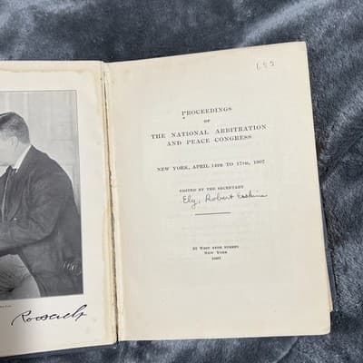 Book of Proceedings From The National Arbitration and Peace Congress 1907. Rare - Thumbnail 4