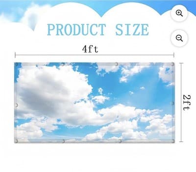 Fluorescent Light Covers - Classroom Covers for Ceiling Lights, 1 Piece 4 x 2 - Thumbnail 2