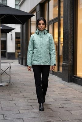 Explore Jacket Medium Size, Color: Teal DWR Travel Windbreaker UPF 50 Vented. - Thumbnail 2