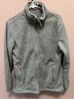 Columbia Women’s Benton Springs Green Fleece Full Zip Up Jacket Size M - Thumbnail 4