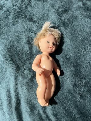 Vintage Circa 12” Baby Doll Wet & Drink Sleep Eye Blonde Rooted Hair Made In USA - Thumbnail 14