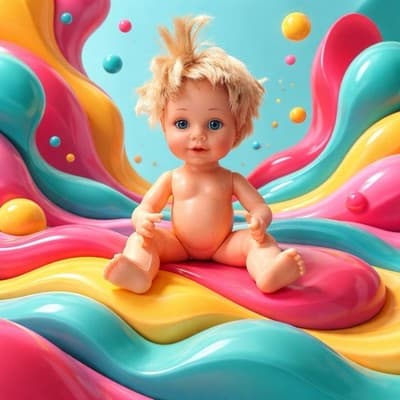 Vintage Circa 12” Baby Doll Wet & Drink Sleep Eye Blonde Rooted Hair Made In USA - Thumbnail 3