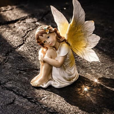 Wooden Fairy Garden Statue with Hand-painted Details for Indoor Outdoor - Thumbnail 5