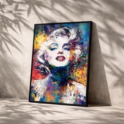 Contemporary pop art print depicting Marilyn Monroe in vibrant abstract style - Thumbnail 7