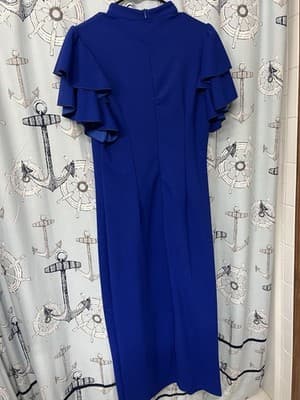 Free People Women's Blue Navy Tunic Dress Size Large Short Sleeve Round Neck - Thumbnail 6