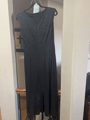 MAURICES ladies size medium sleeveless maxi dress, Black Color - Thumbnail 8