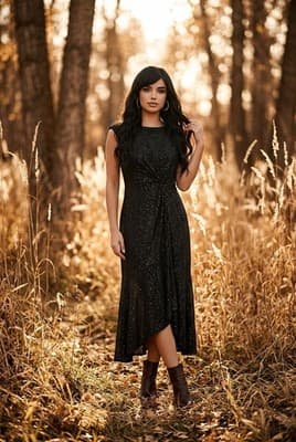 MAURICES ladies size medium sleeveless maxi dress, Black Color - Thumbnail 6