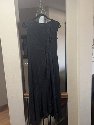 MAURICES ladies size medium sleeveless maxi dress, Black Color - Thumbnail 7