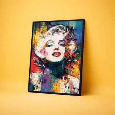 Contemporary pop art print depicting Marilyn Monroe in vibrant abstract style - Thumbnail 6