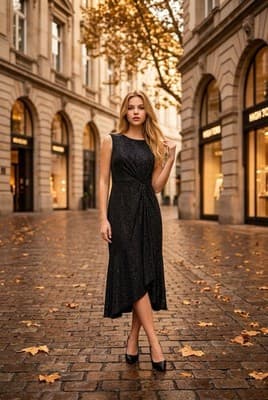 MAURICES ladies size medium sleeveless maxi dress, Black Color - Thumbnail 5
