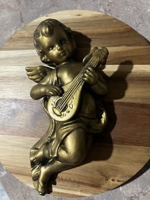 This Decorative Cherub Figurine Represents A Popular Mid-20th Century Home Decor - Thumbnail 3