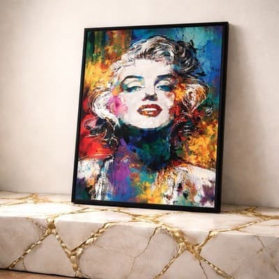 Contemporary pop art print depicting Marilyn Monroe in vibrant abstract style - Thumbnail 8