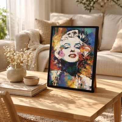Contemporary pop art print depicting Marilyn Monroe in vibrant abstract style - Thumbnail 10