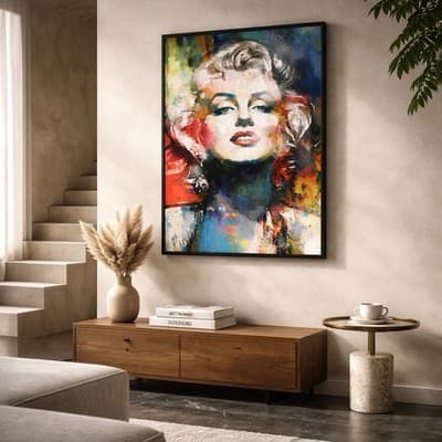 Contemporary pop art print depicting Marilyn Monroe in vibrant abstract style - Thumbnail 2