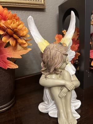 Wooden Fairy Garden Statue with Hand-painted Details for Indoor Outdoor - Thumbnail 10