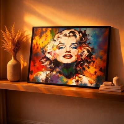 Contemporary pop art print depicting Marilyn Monroe in vibrant abstract style - Thumbnail 4