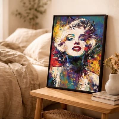 Contemporary pop art print depicting Marilyn Monroe in vibrant abstract style - Thumbnail 12