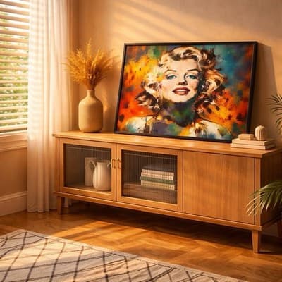 Contemporary pop art print depicting Marilyn Monroe in vibrant abstract style - Thumbnail 5