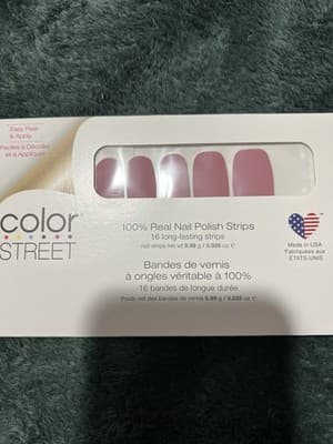 Color Street MANCHESTER MAUVE 100% Real Nail Polish Strips Dusty Pink RETIRED! - Thumbnail 2