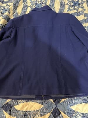 Conrad C Collection Womens Jacket Size 24 Blue Blazer Lined Office Wool Full Zip - Thumbnail 2