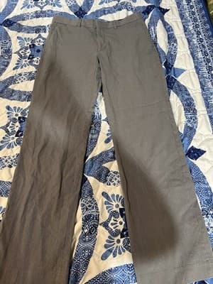 Express Women's Striped Wide-leg Pants In Gray and Black Size Medium Pre-Owned