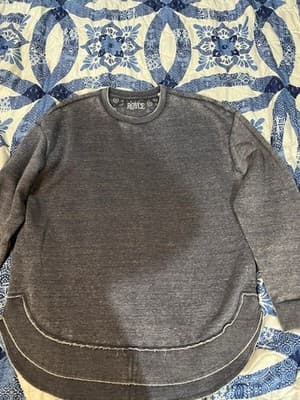 Vintage Poncho Fleece Sweatshirt In Black Size Large Made - Thumbnail 2