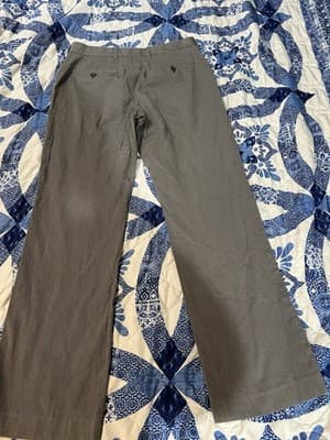 Express Women's Striped Wide-leg Pants In Gray and Black Size Medium Pre-Owned - Thumbnail 2
