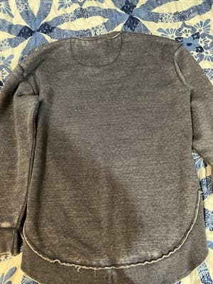 Vintage Poncho Fleece Sweatshirt In Black Size Large Made - Thumbnail 3
