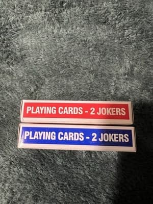 Poker Playing Cards 2 Decks, PVC Plastic, Waterproof, Durable - Thumbnail 3