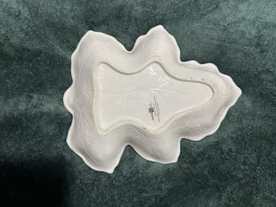 Astor Lane Speckled Teal Ceramic Leaf-shaped Serving Dish. Excellent Condition - Thumbnail 8