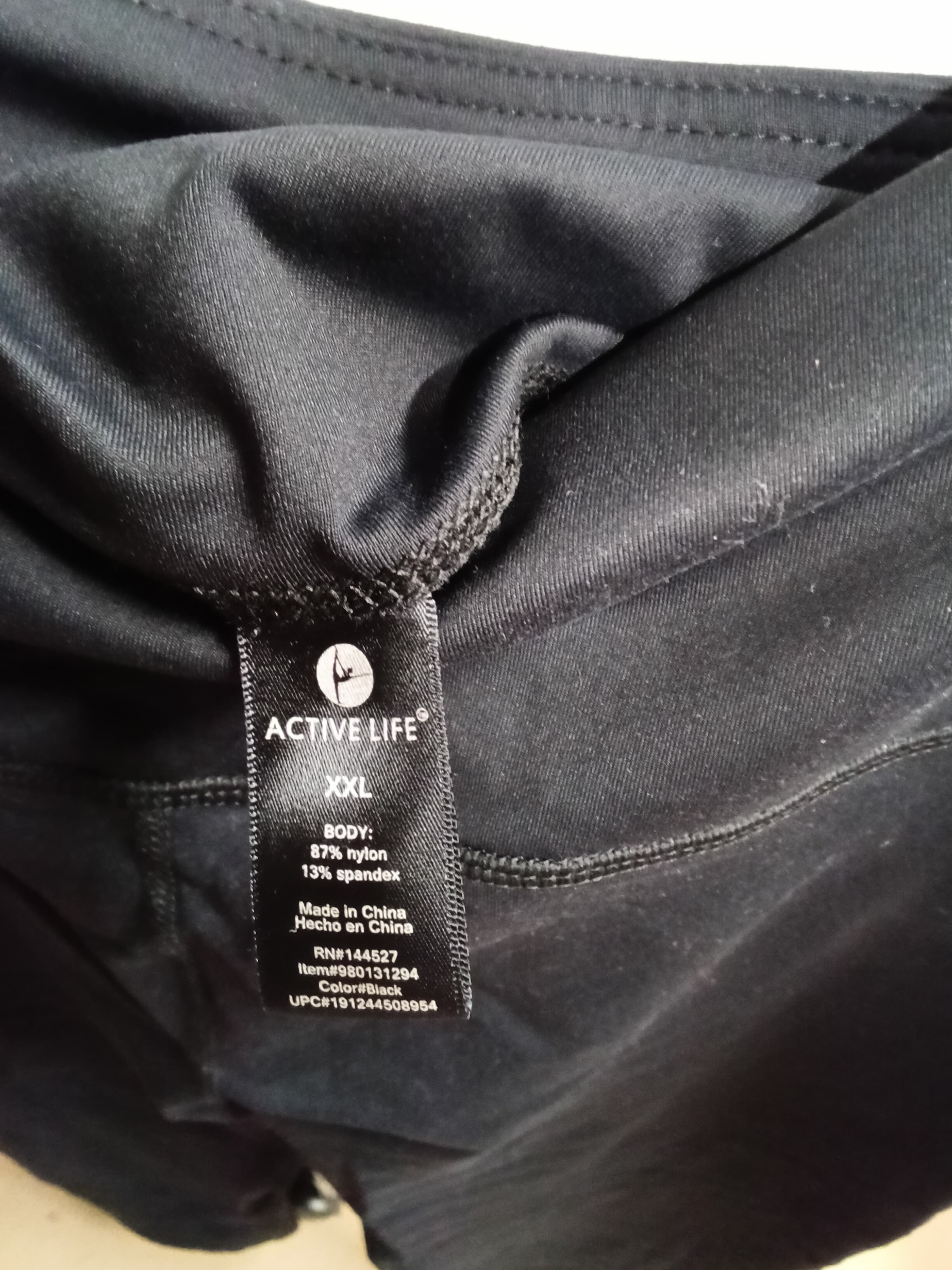 Active Life Black Capri  XXL Nylon Spandex - Thumbnail 2