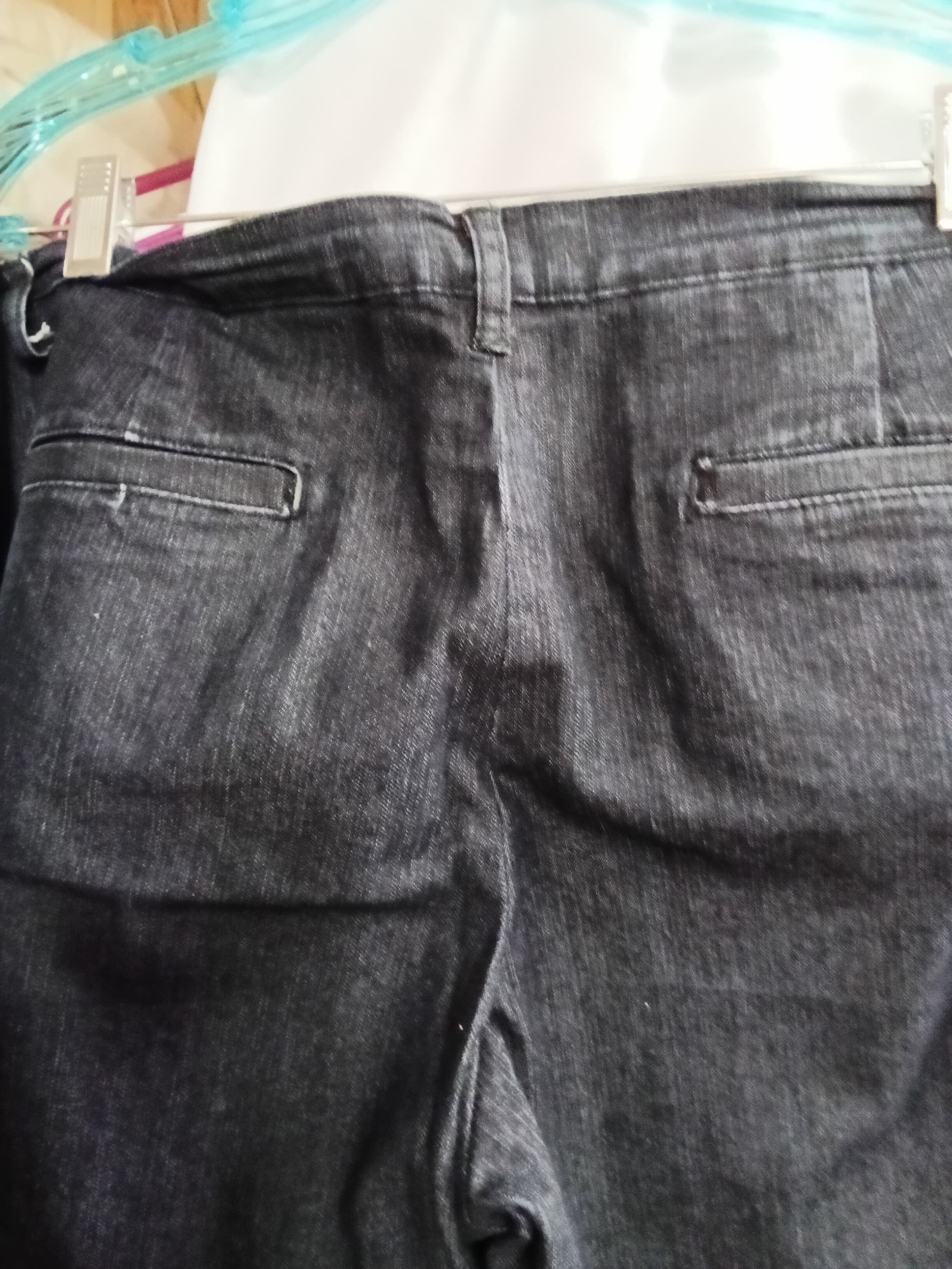 Lady's Dark Denim Shorts with Pockets - Thumbnail 2