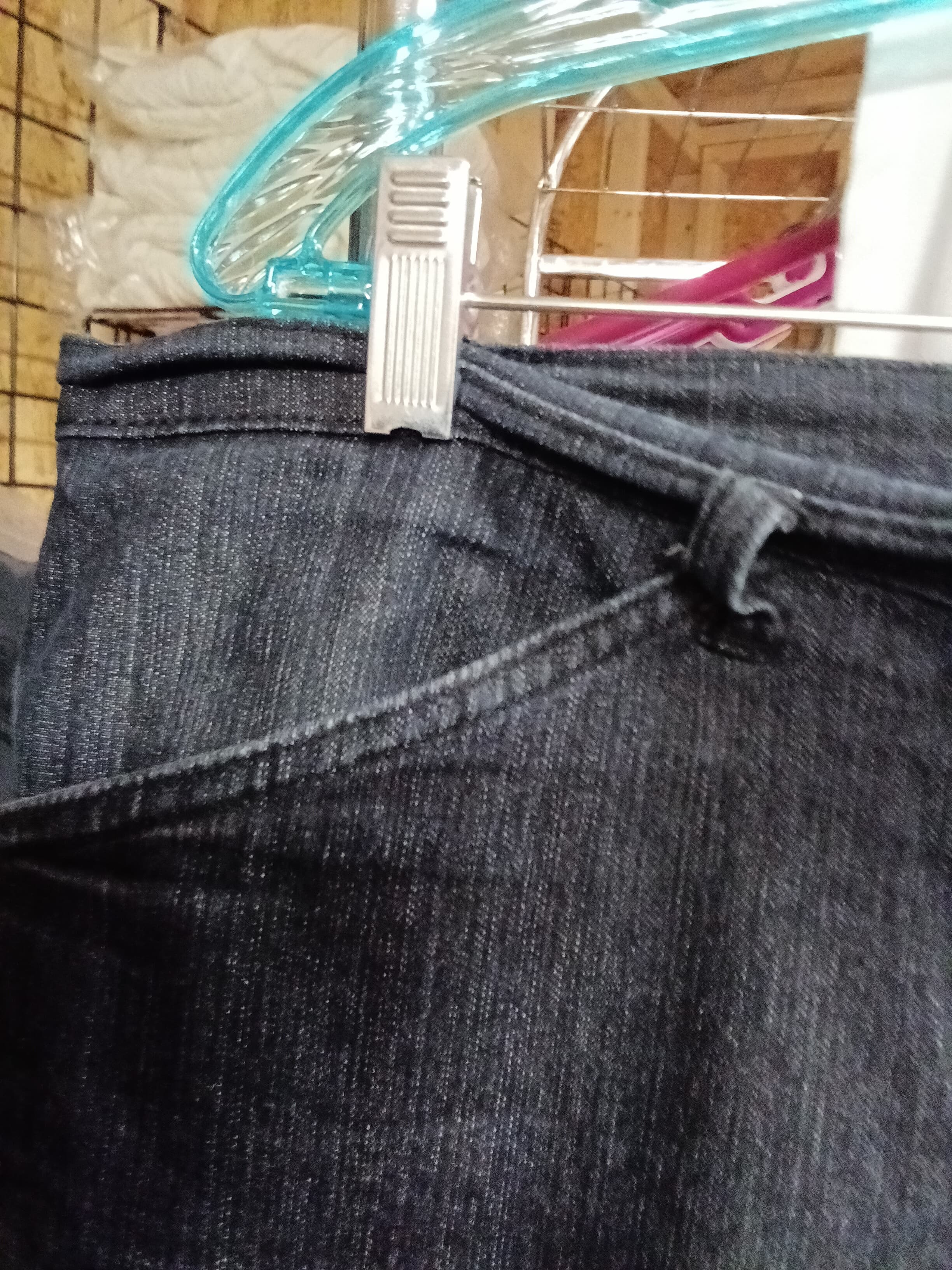 Lady's Dark Denim Shorts with Pockets - Thumbnail 5