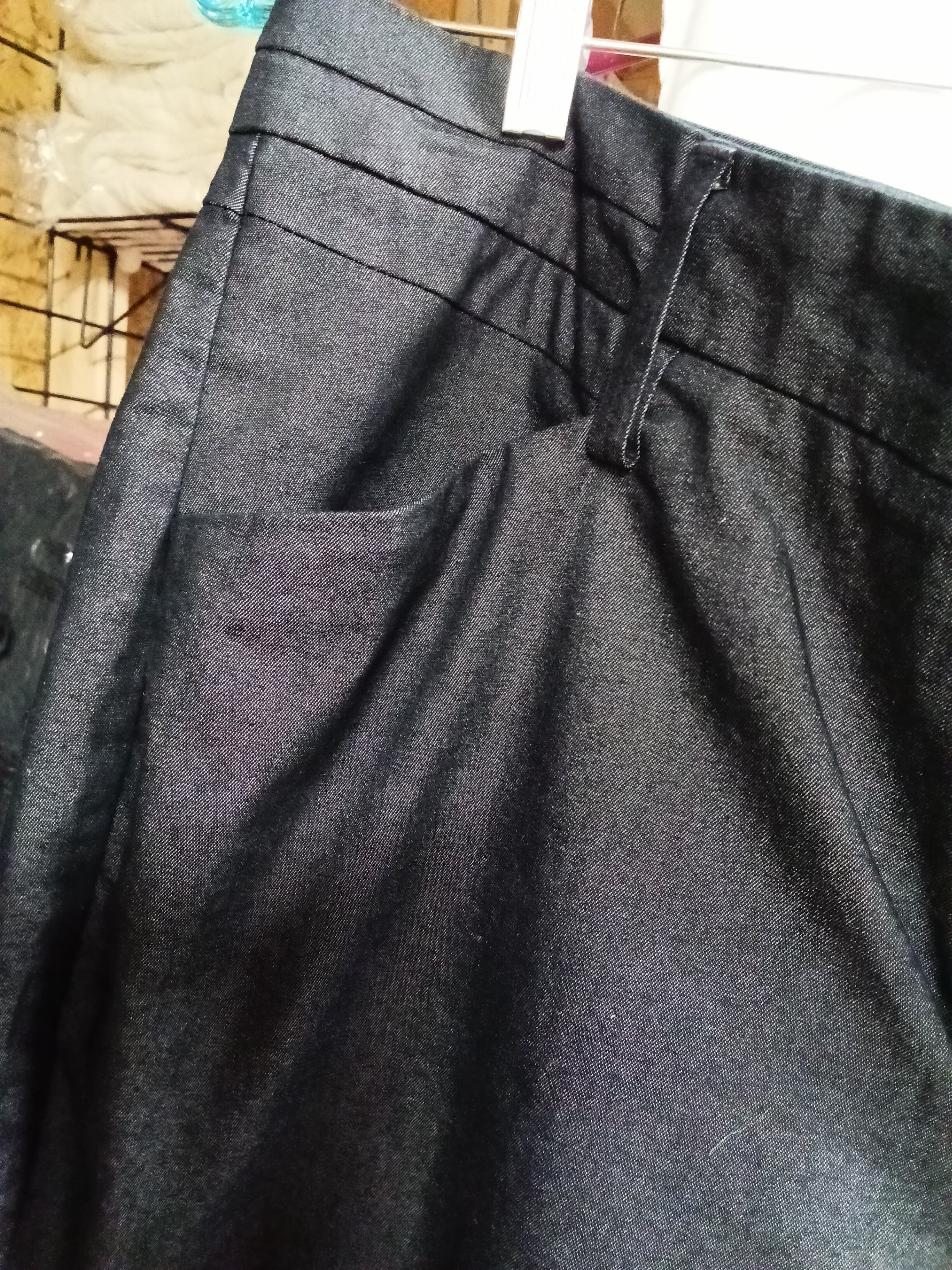 Lady's Dark Gray Shorts with Button Closure - Thumbnail 2