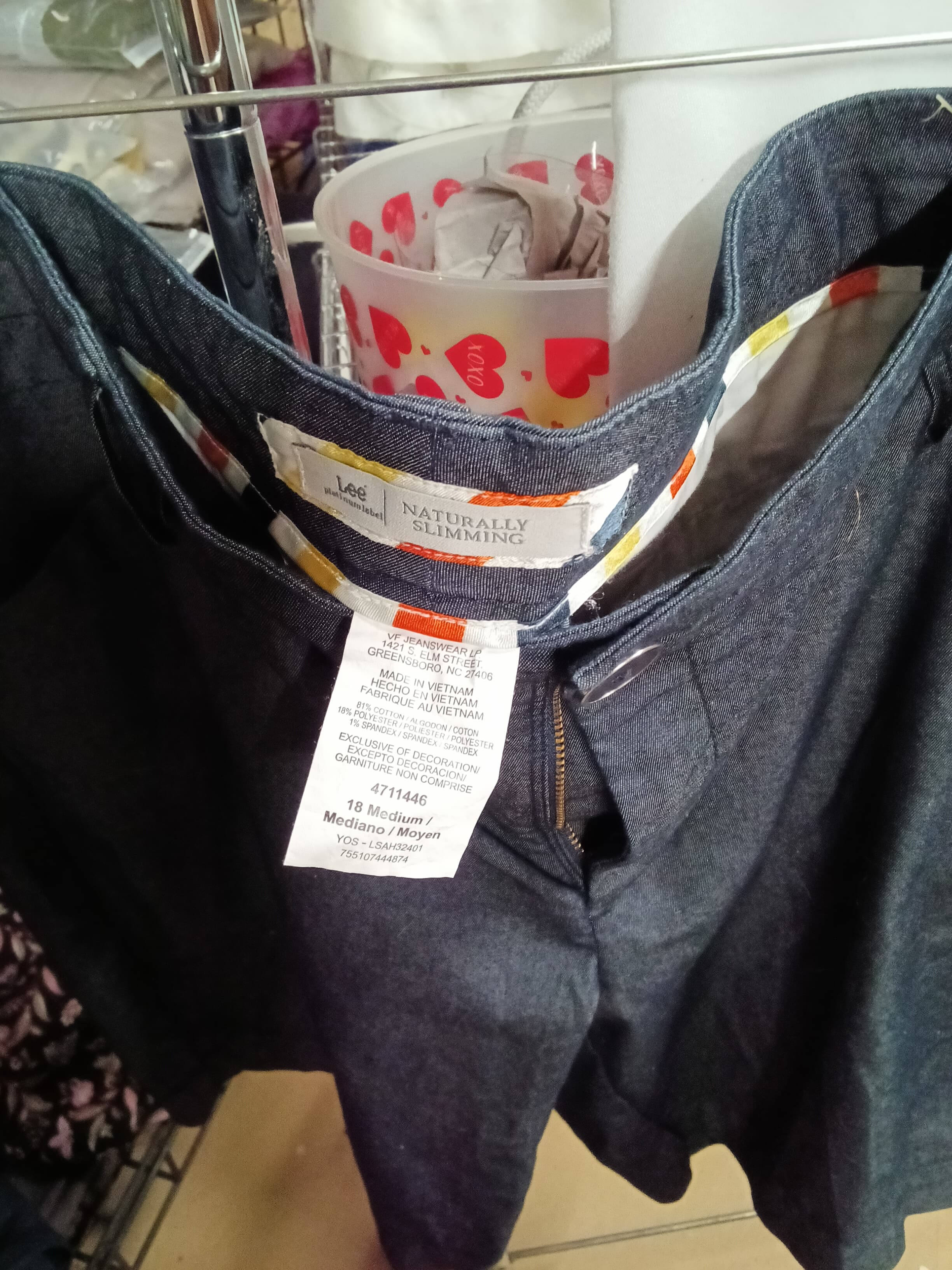 Lady's Dark Gray Shorts with Button Closure - Thumbnail 3