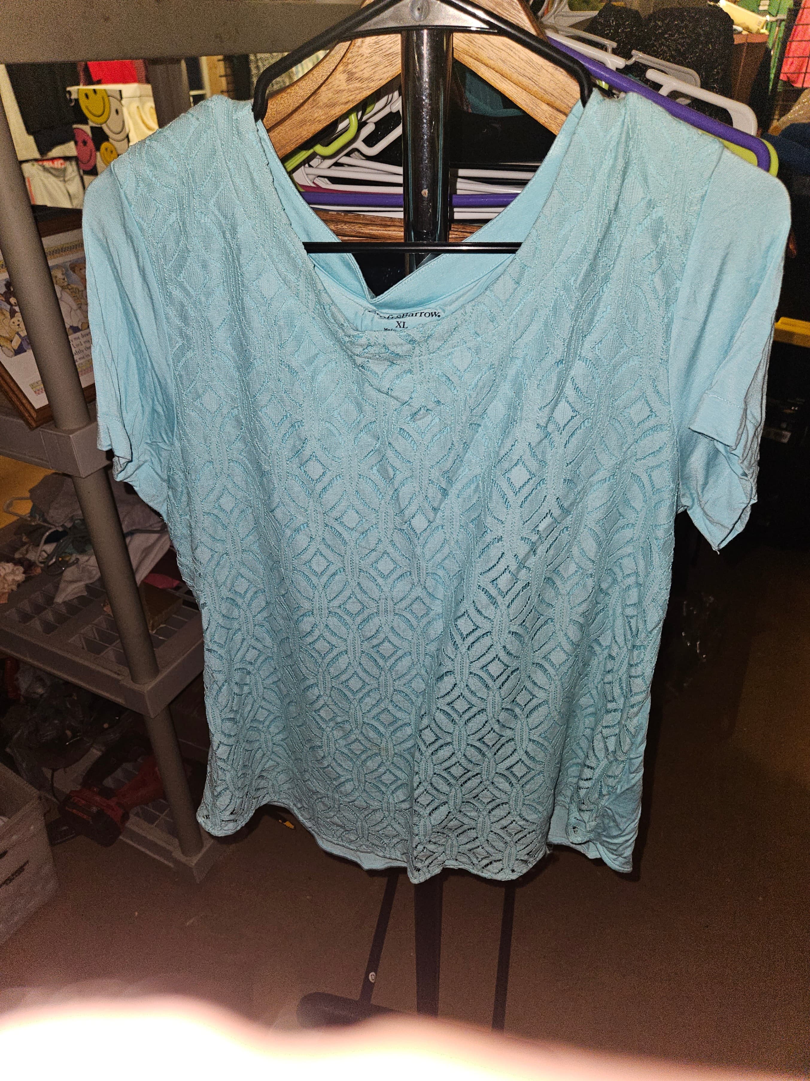 Susan Lawrence XL Lace Overlay Top