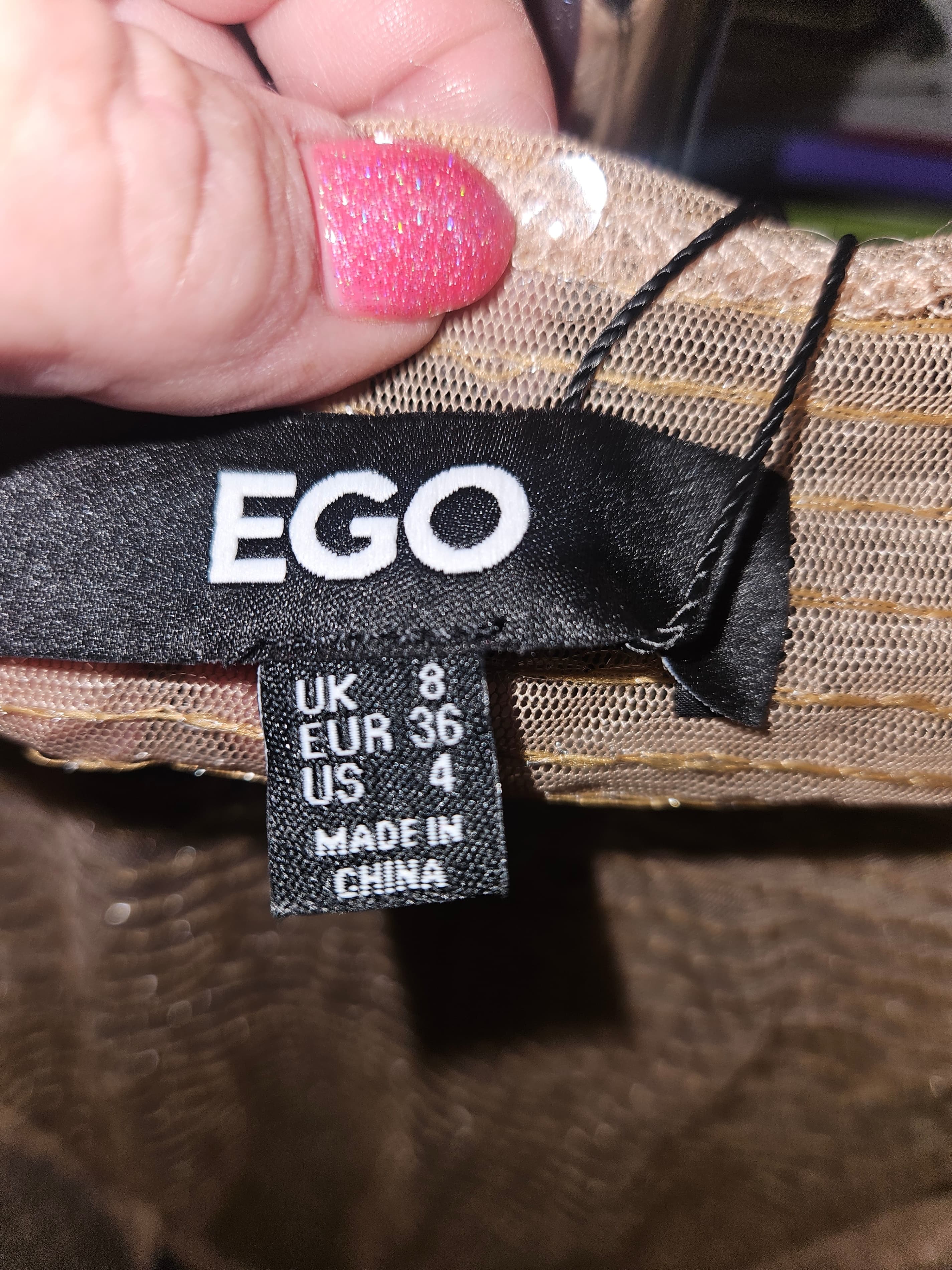 EGO Sequin Long Sleeve Top Size L - Thumbnail 2