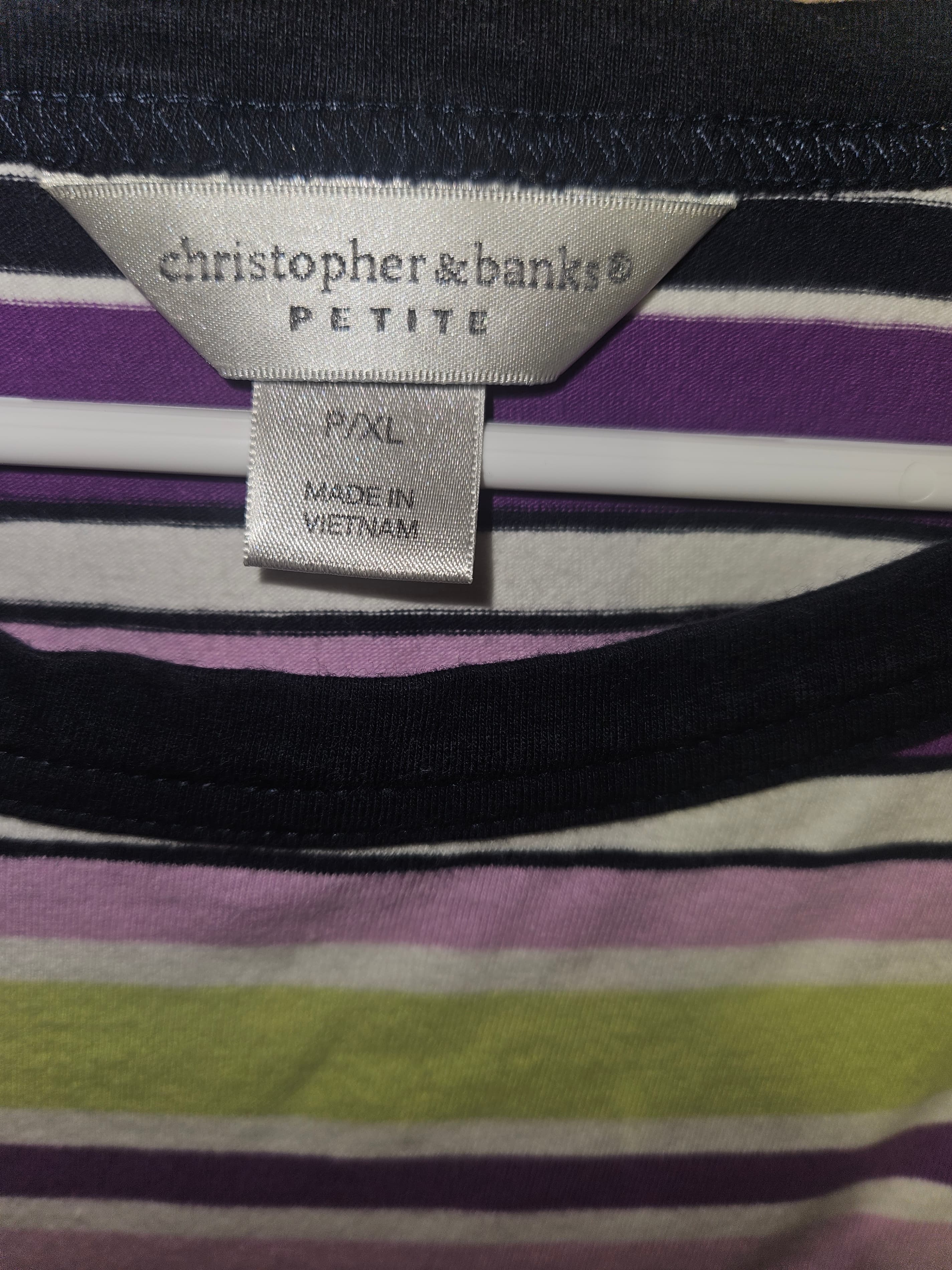 Christopher & Banks Striped Short Sleeve Top - Thumbnail 2
