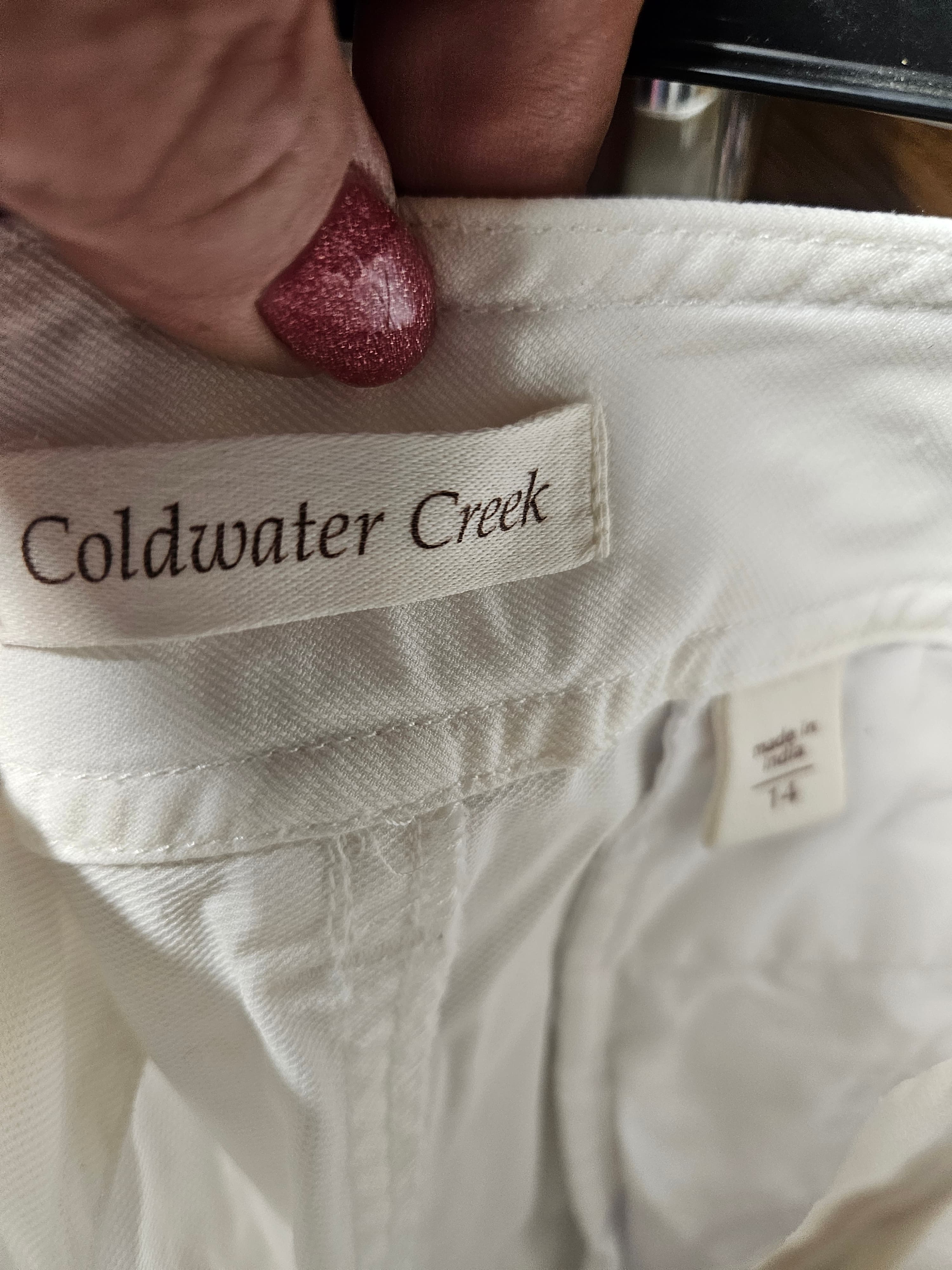 Coldwater Creek White Capri Pants - Thumbnail 2