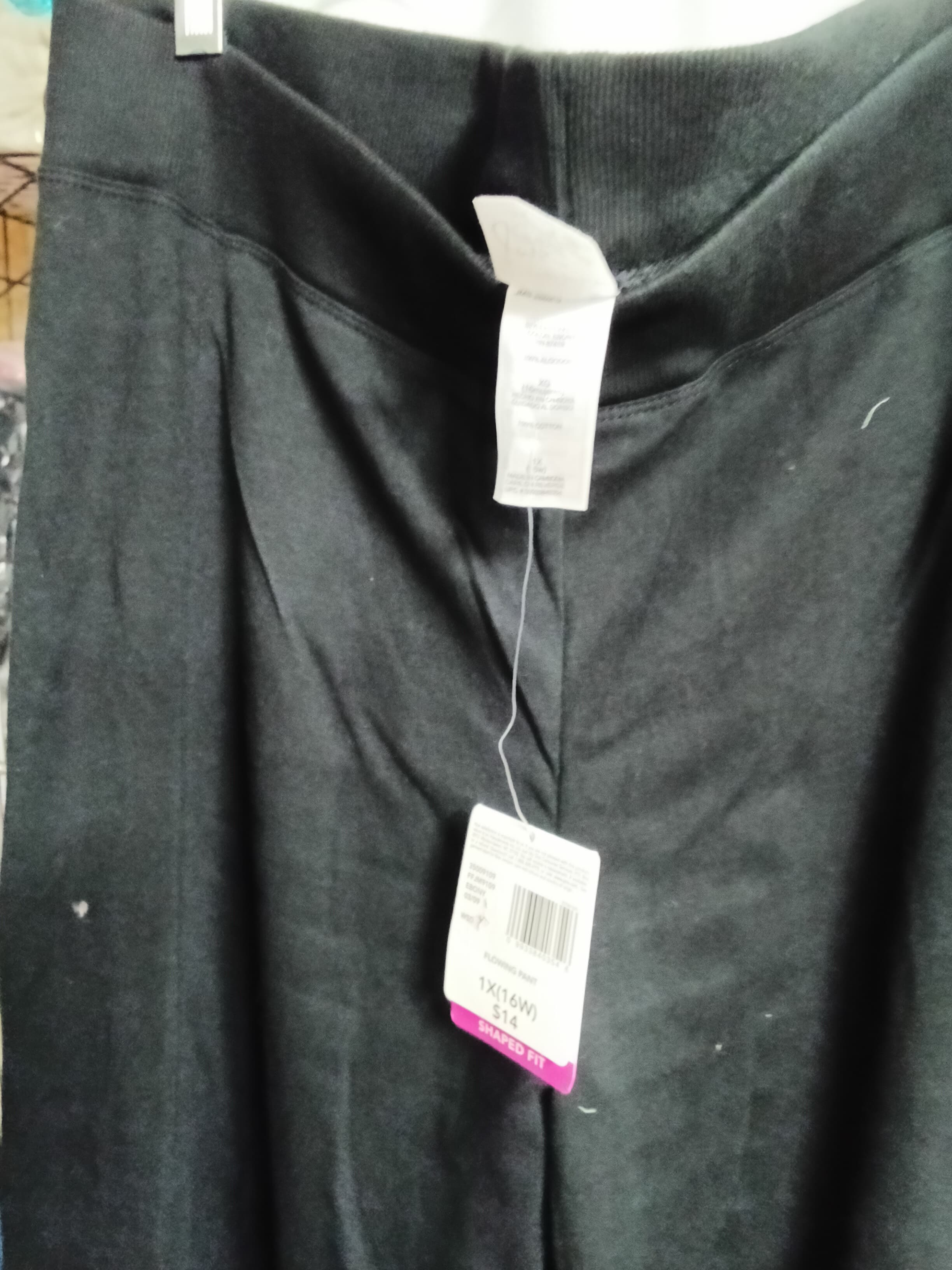 Just My Size Shaped Fit Black Pants 1X (16W) - Thumbnail 2