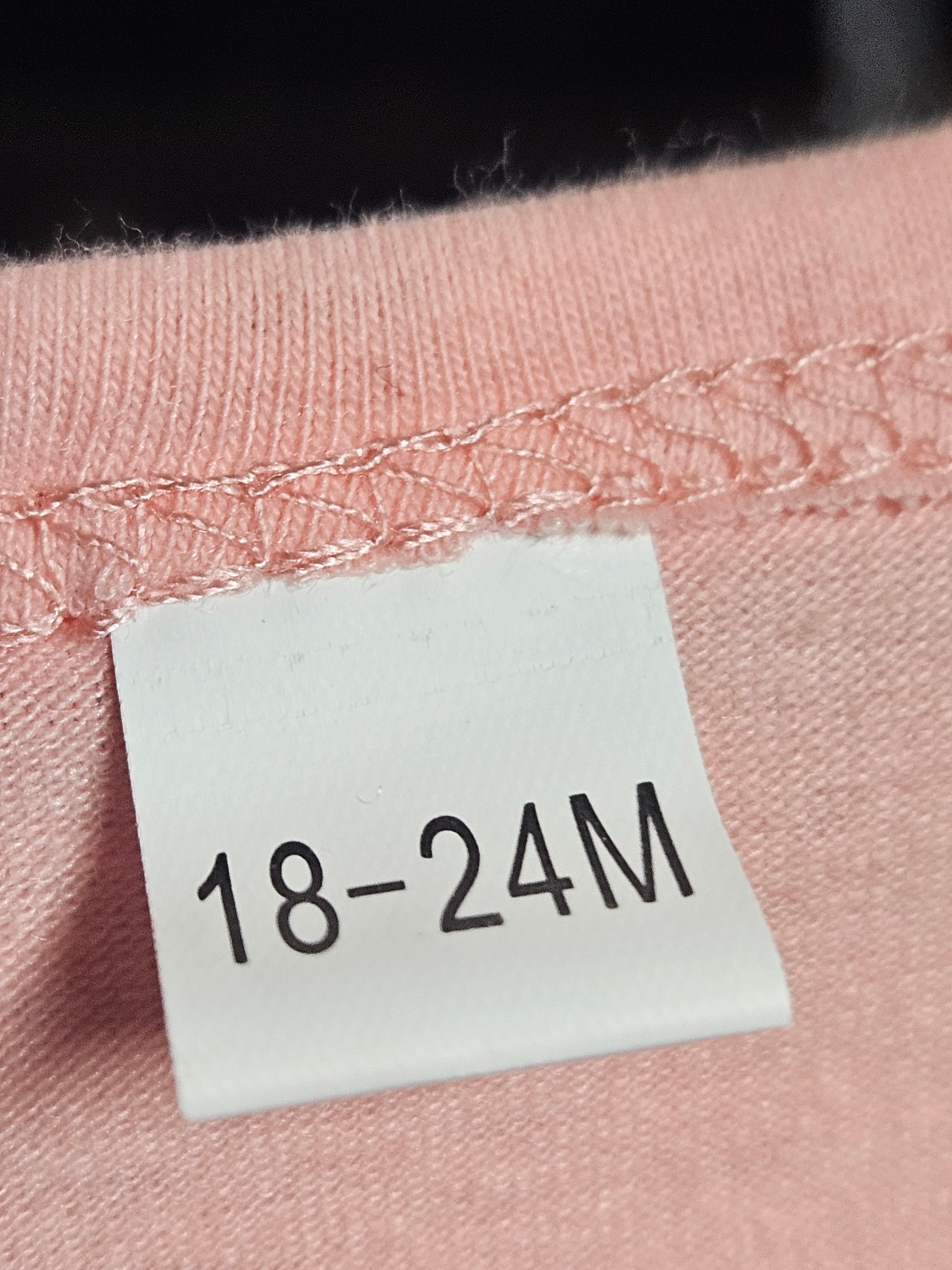 Toddler Pink Dress with Bow 18-24M - Thumbnail 3