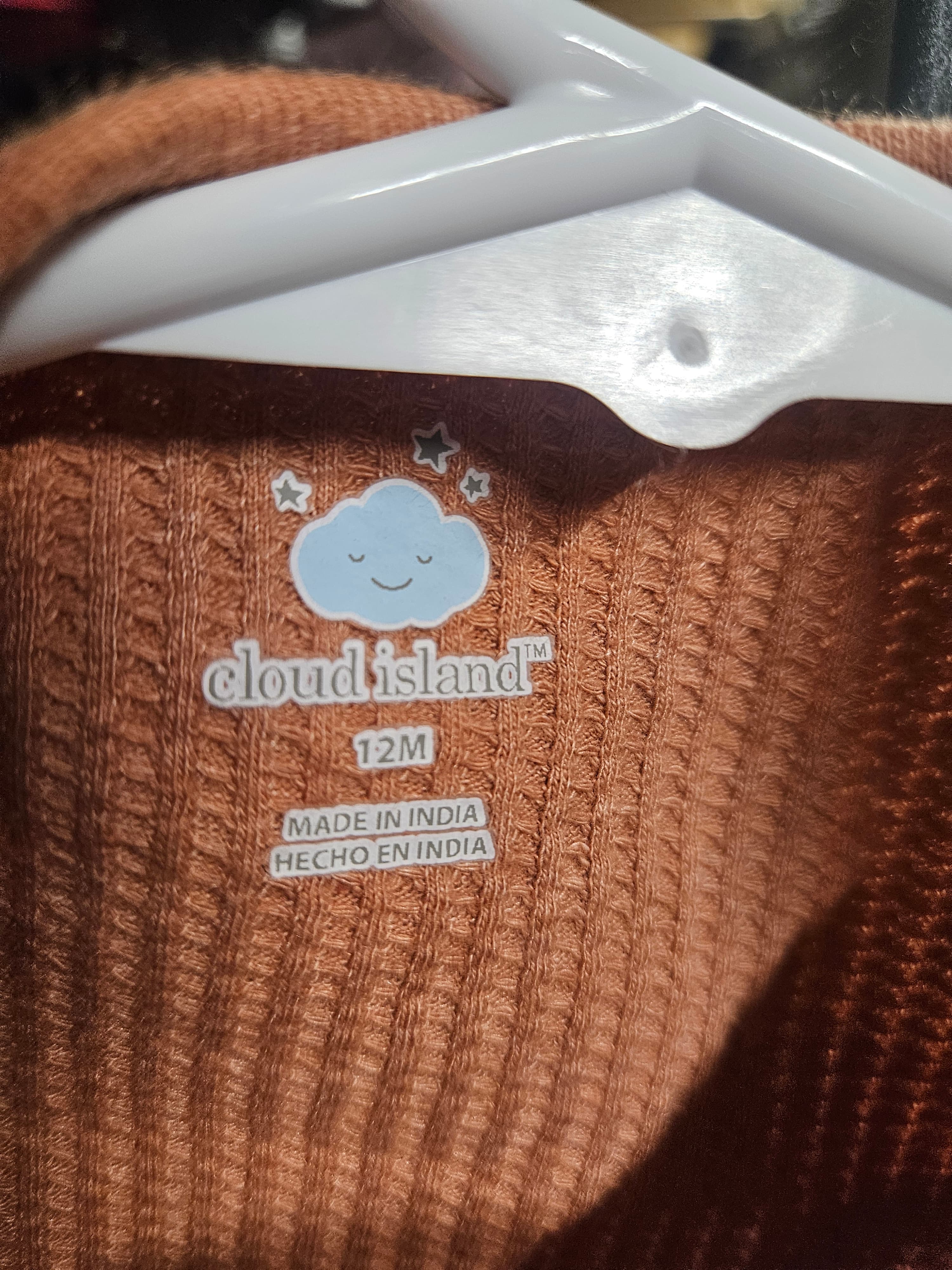 Baby Long Sleeve Waffle Knit Onesie - Thumbnail 2