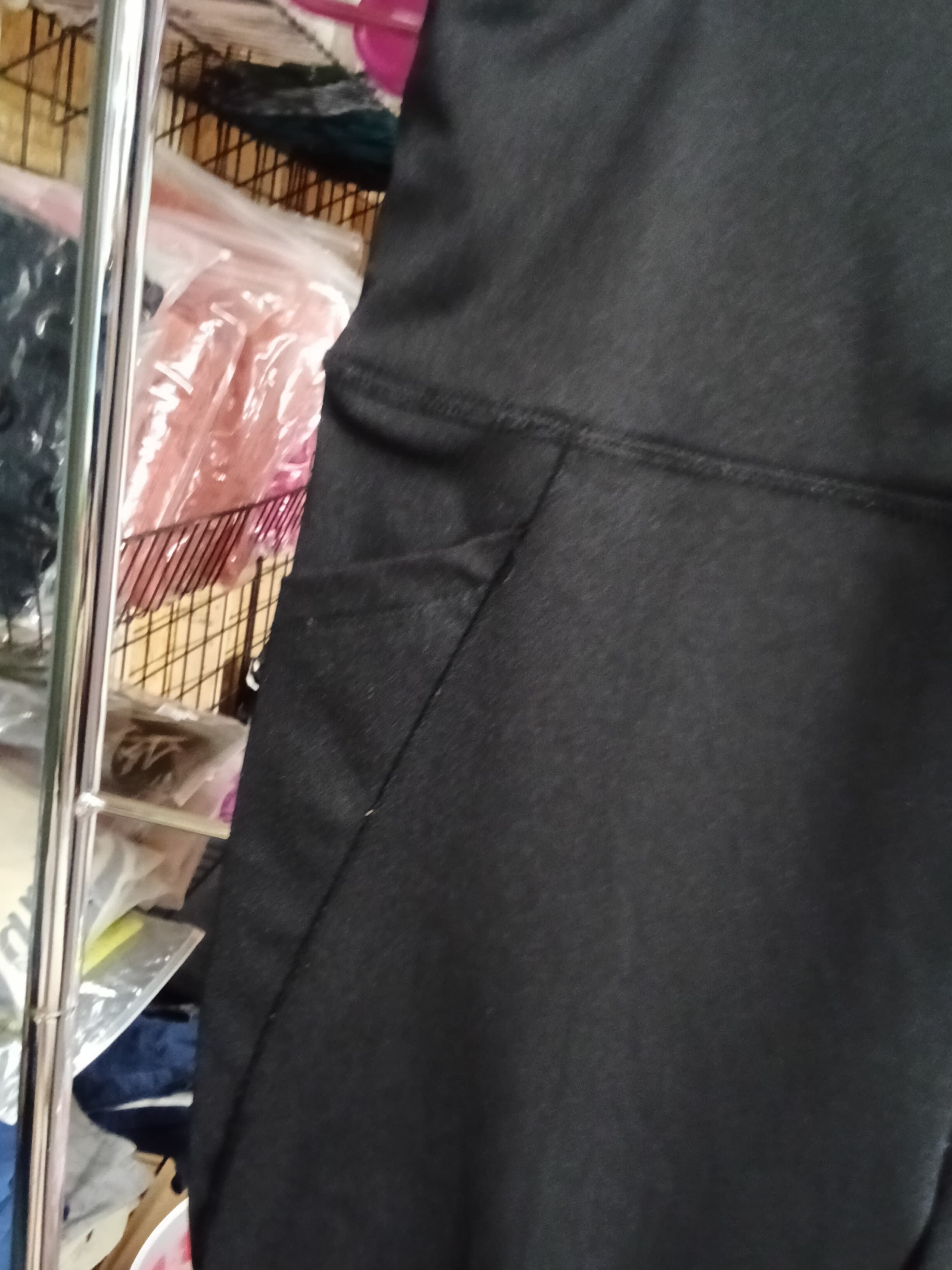 Shosho Black High-Waisted Leggings with Pockets - Thumbnail 2