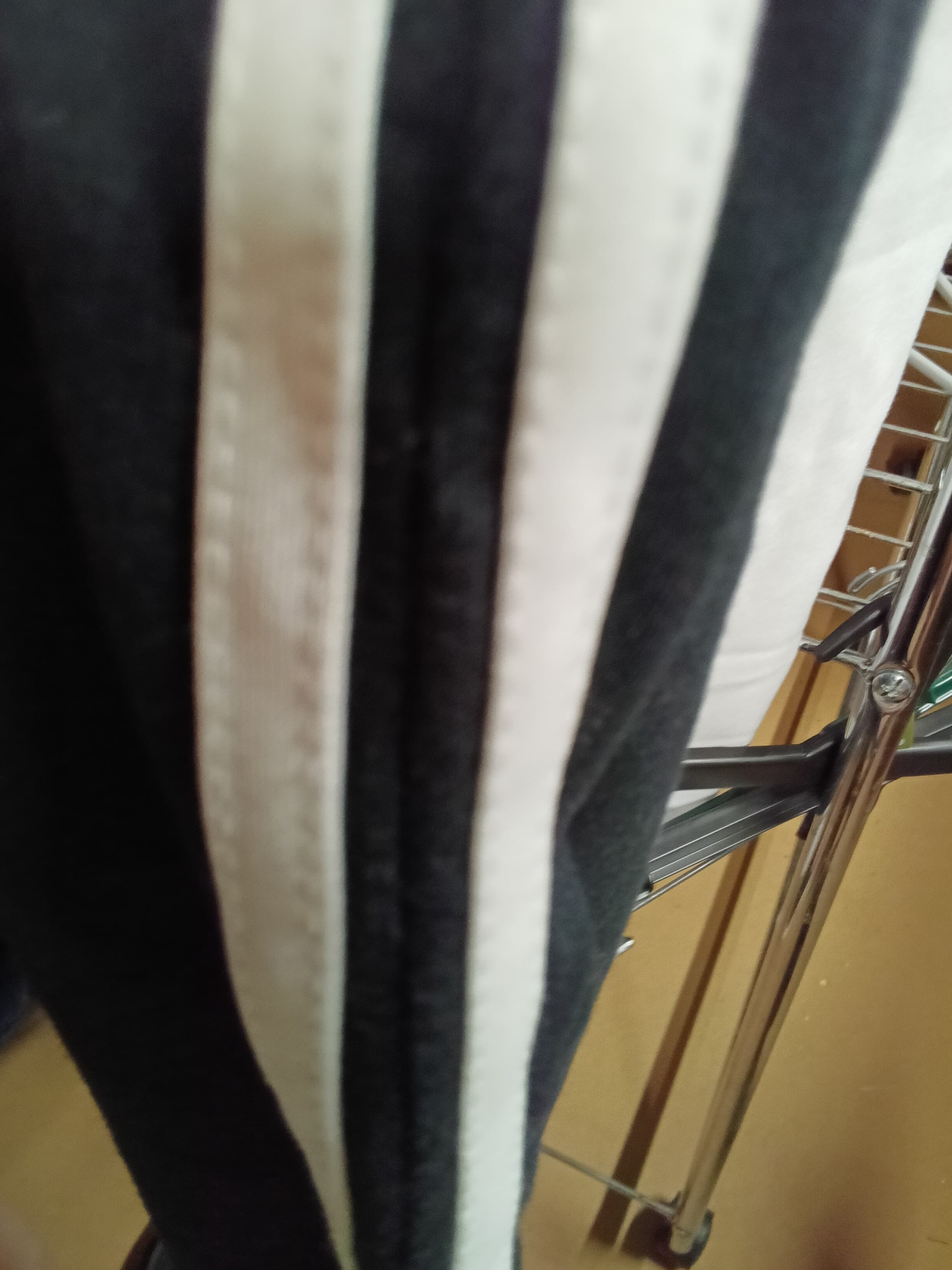Blue On Blue Black Track Pants with White Stripes - Thumbnail 2